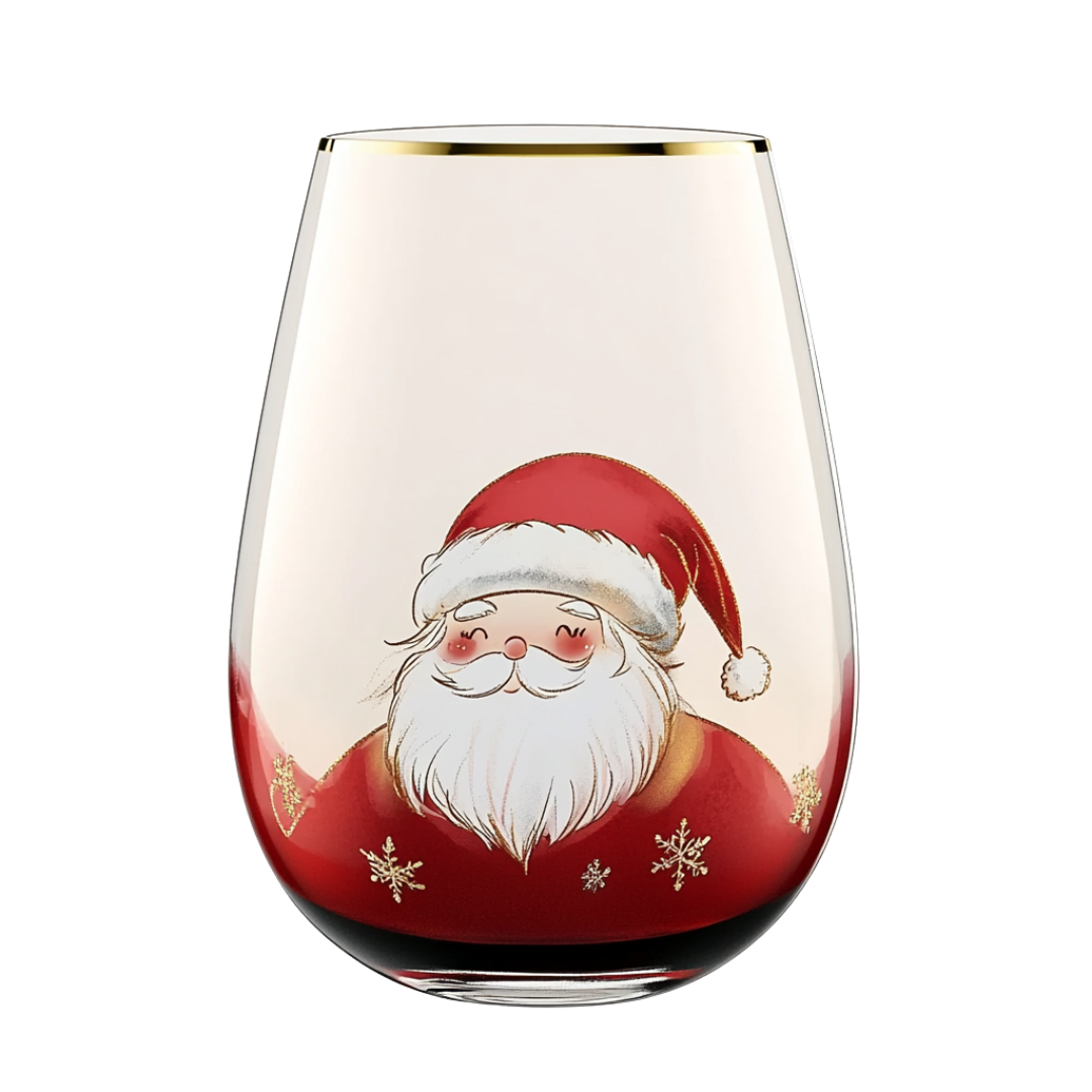 ‘Winter Whimsy’ Stemless Wine Glass