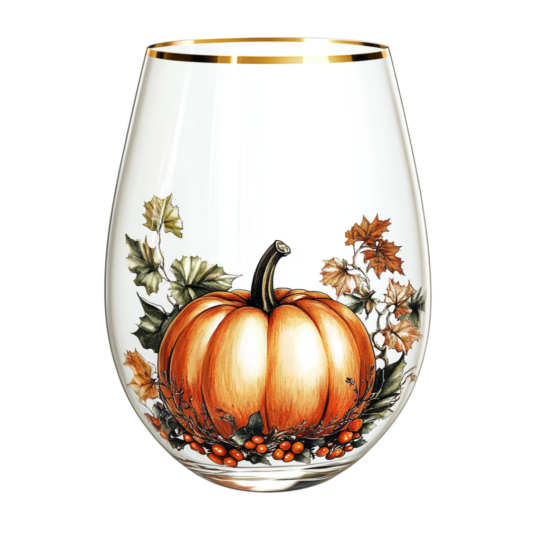 ‘Harvest Glow’ Stemless Wine Glass