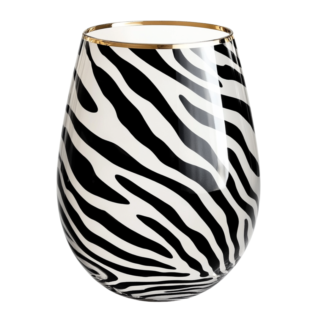 ‘Wild Rhythm’ Stemless Wine Glass