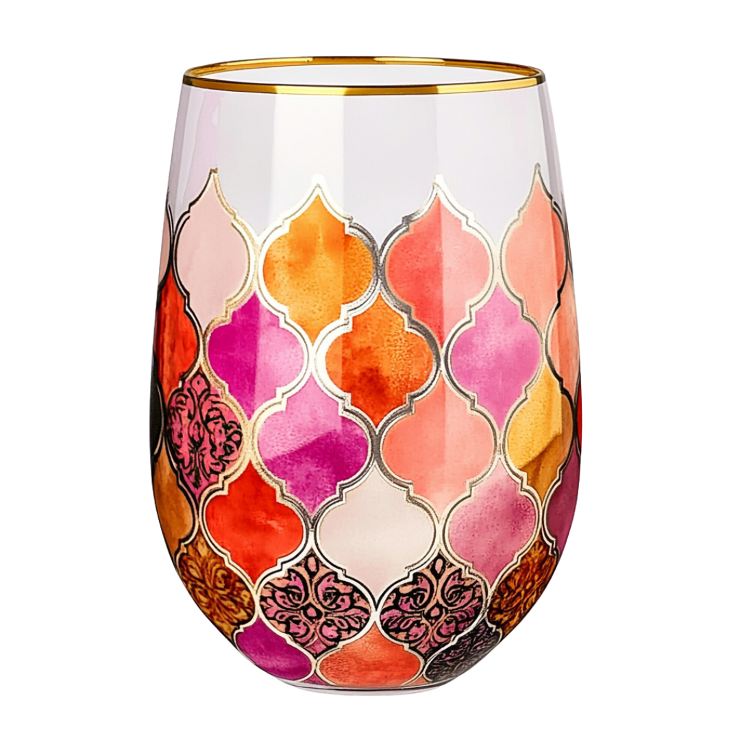 ‘Alhambra Glow’ Stemless Wine Glass