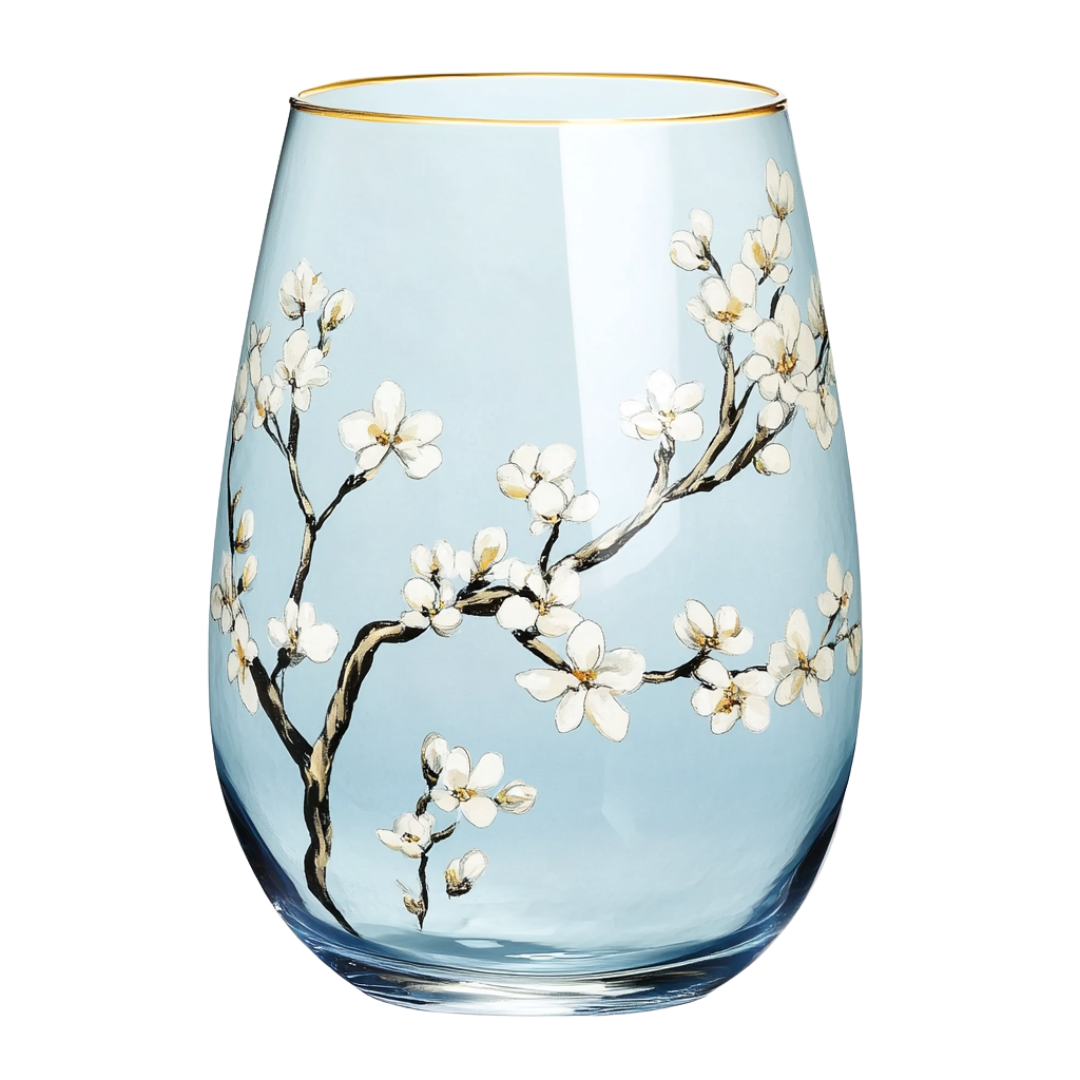 ‘Blossom Breeze’ Stemless Wine Glass