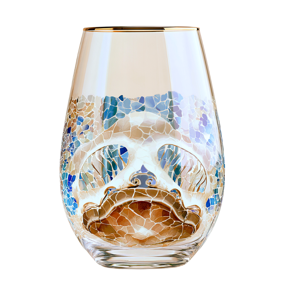 'Gaudí Eternal Facade' Stemless Wine Glass