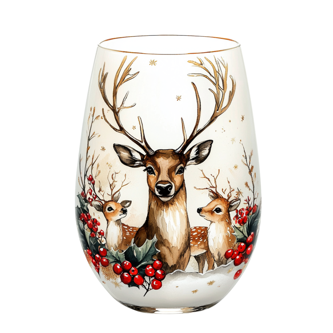 ‘Winter Majesty’ Stemless Wine Glass