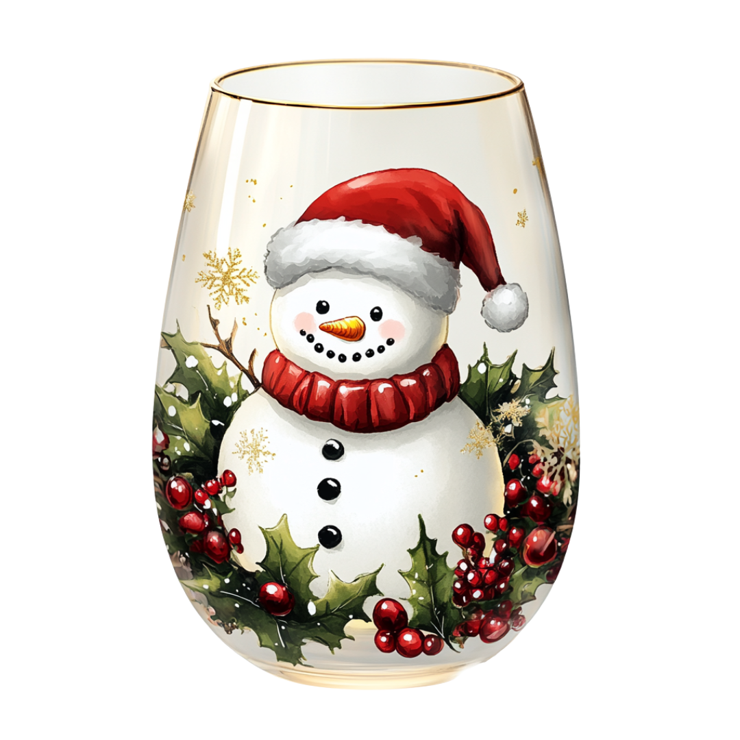 ‘Frosty Cheer’ Stemless Wine Glass