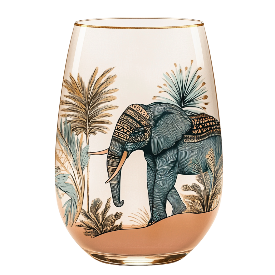 ‘Savanna Majesty’ Stemless Wine Glass