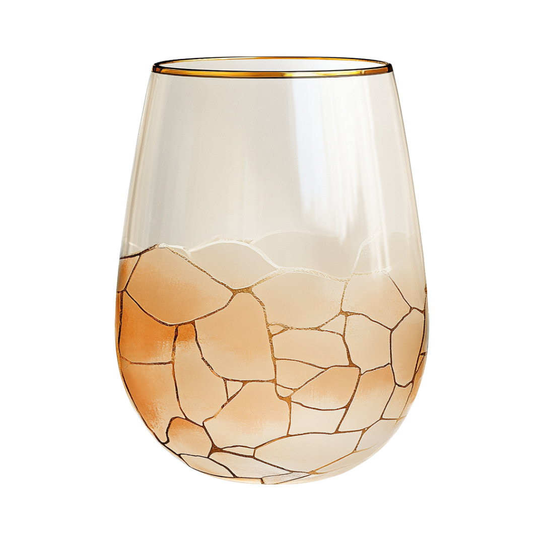 ‘Golden Earth’ Stemless Wine Glass