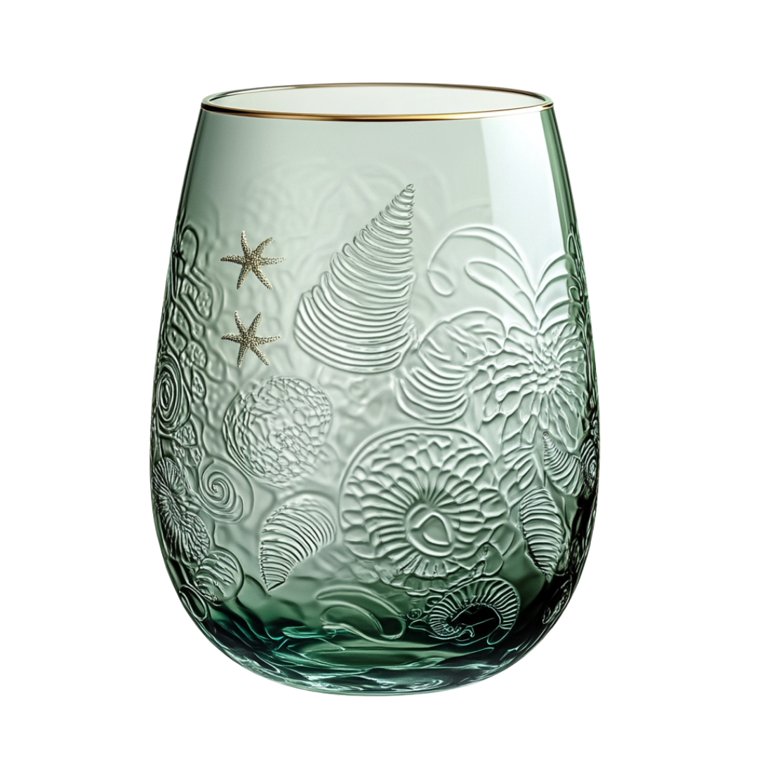‘Ocean Serenity’ Stemless Wine Glass