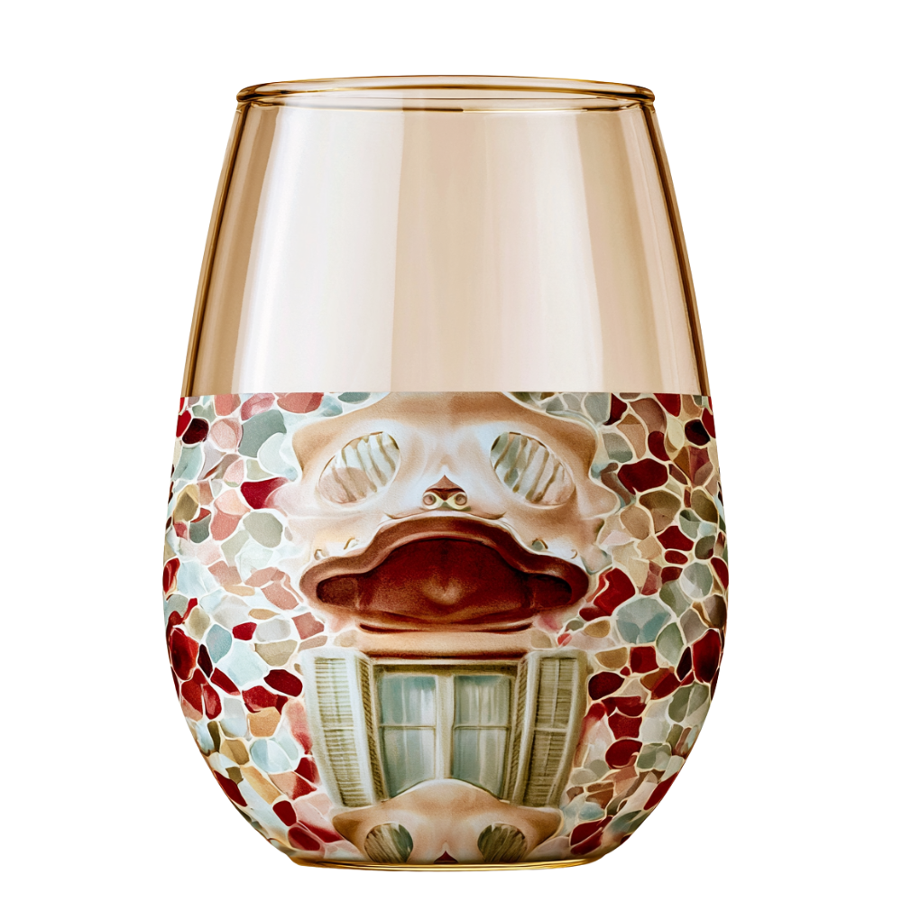 'Gaudí Eternal Facade' Stemless Wine Glass