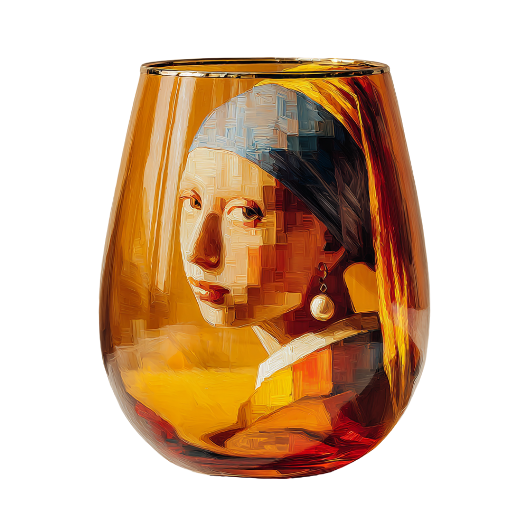 'Pearl Echoes' Stemless Wine Glasses