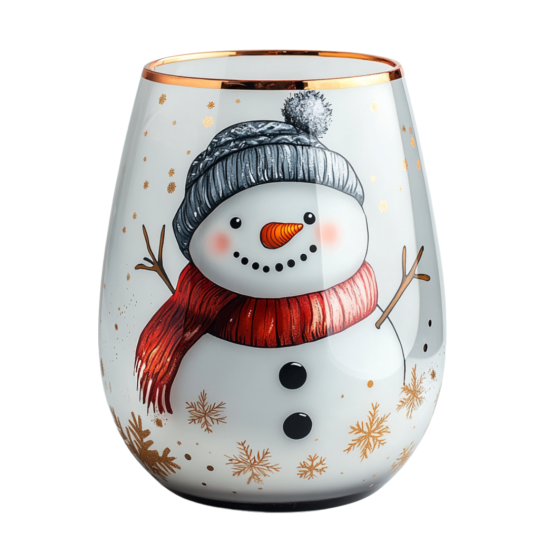 ‘Frosty Cheer’ Stemless Wine Glass