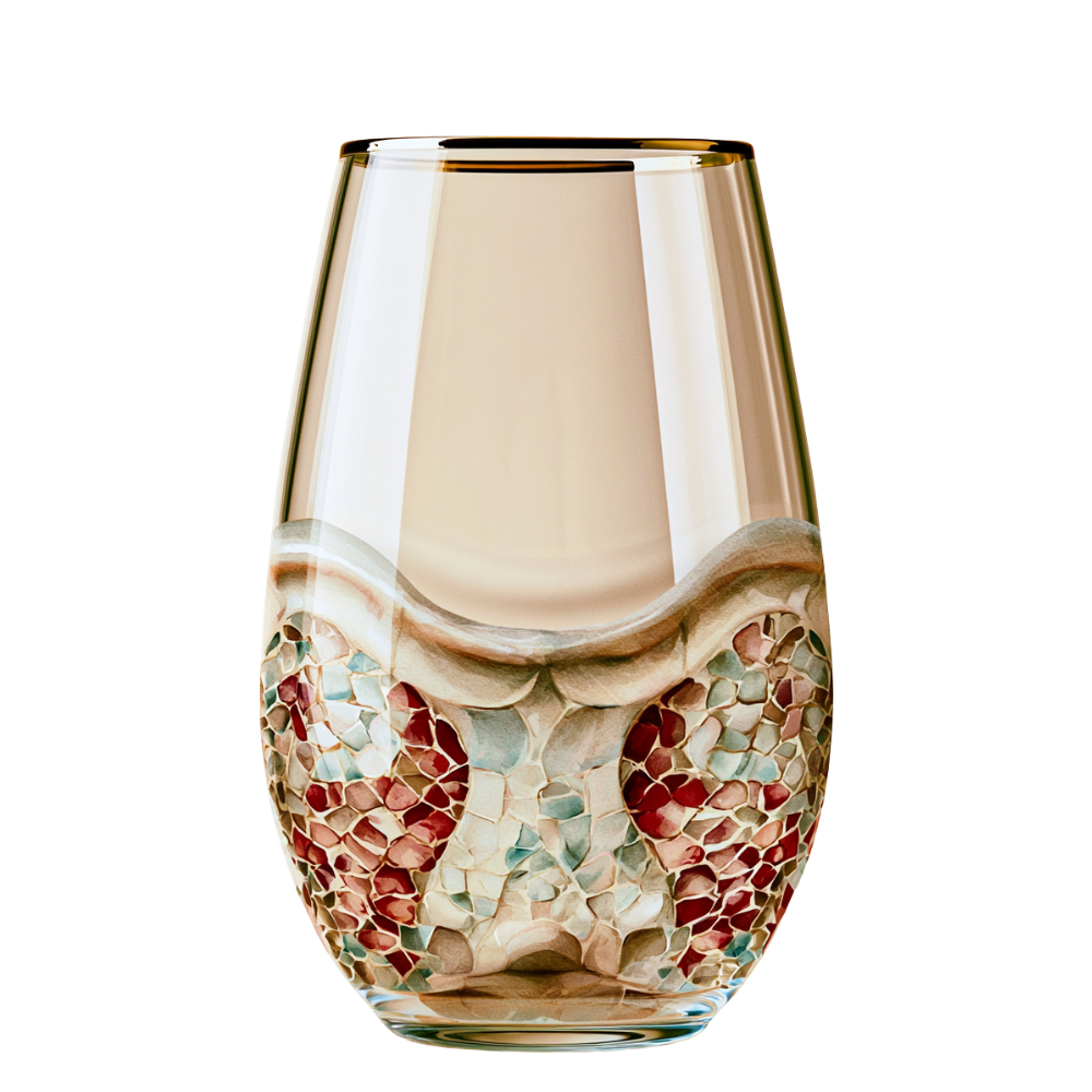'Gaudí Eternal Facade' Stemless Wine Glass