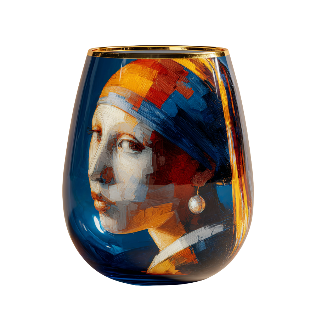 'Pearl Echoes' Stemless Wine Glasses