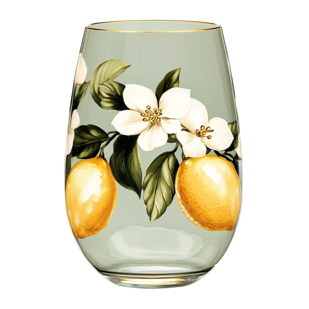 ‘Lemon Grove’ Stemless Wine Glass