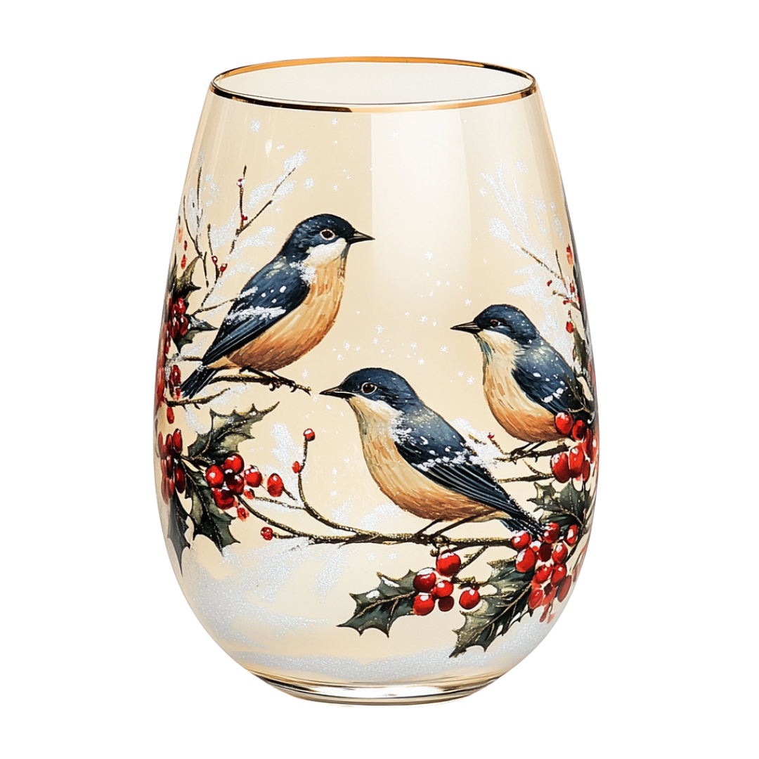 ‘Frosted Melody’ Stemless Wine Glass