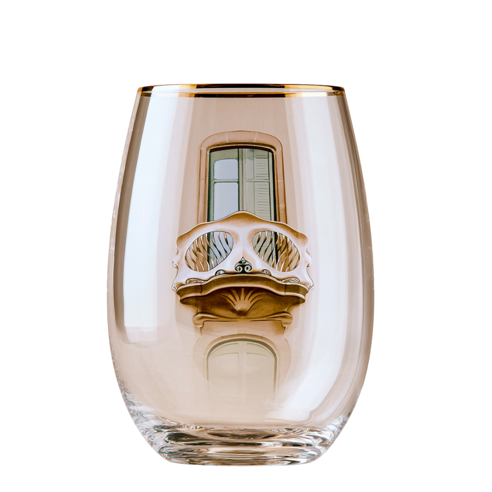 'Gaudí Eternal Facade' Stemless Wine Glass