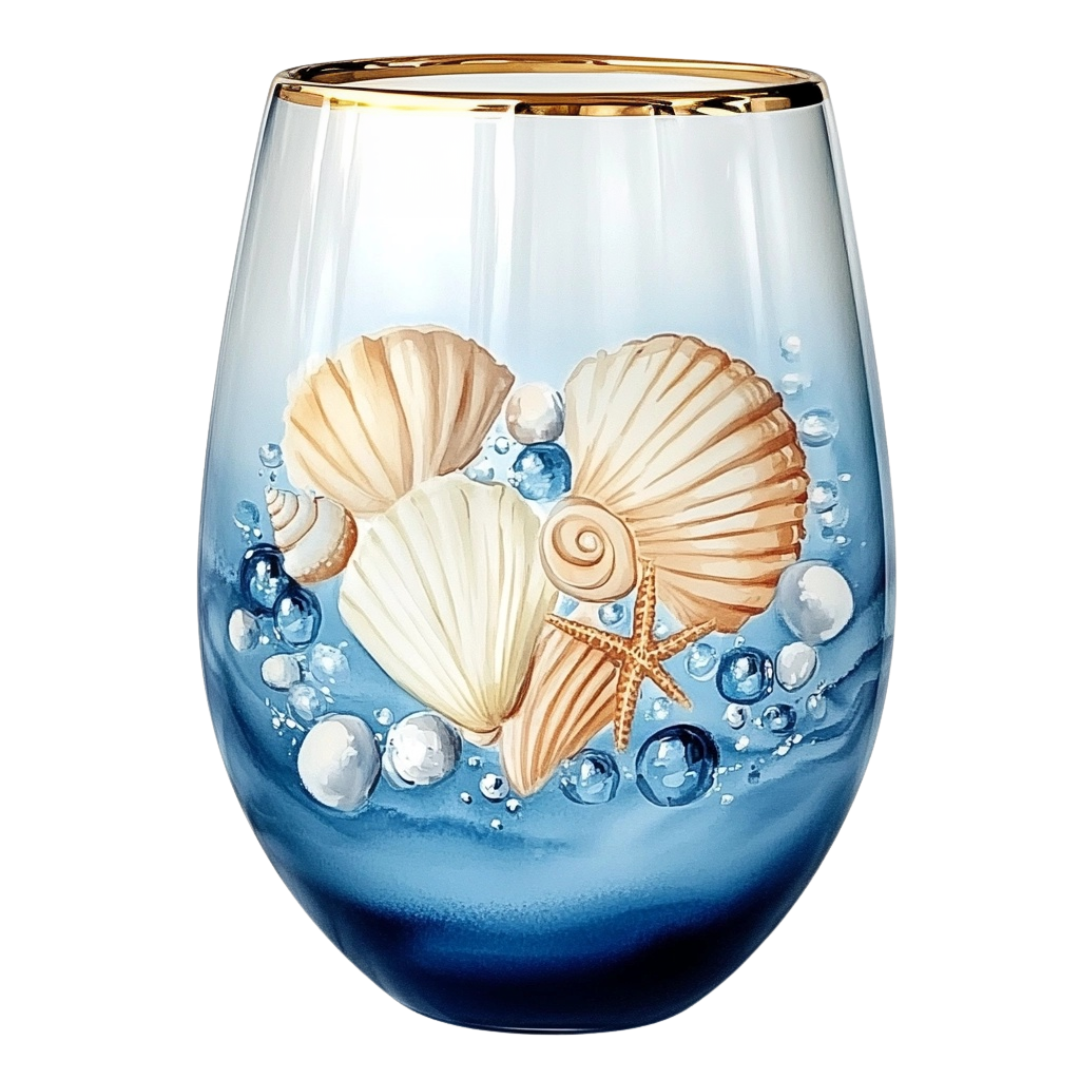 ‘Ocean's Treasure’ Stemless Wine Glass