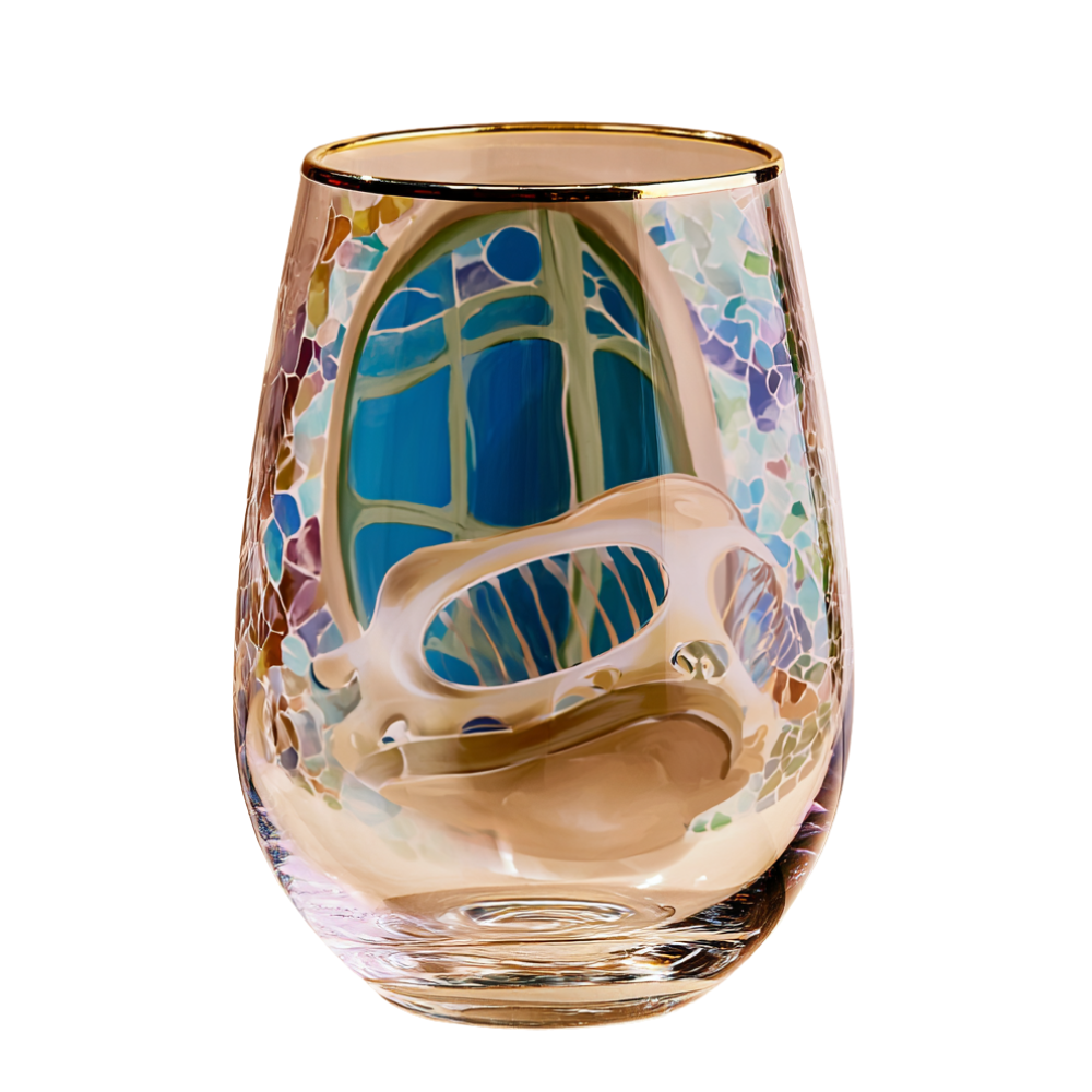 'Gaudí Eternal Facade' Stemless Wine Glass