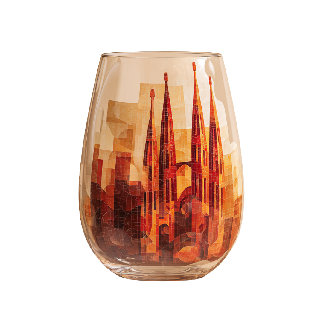 'Sacred Ascent' Stemless Wine Glasses