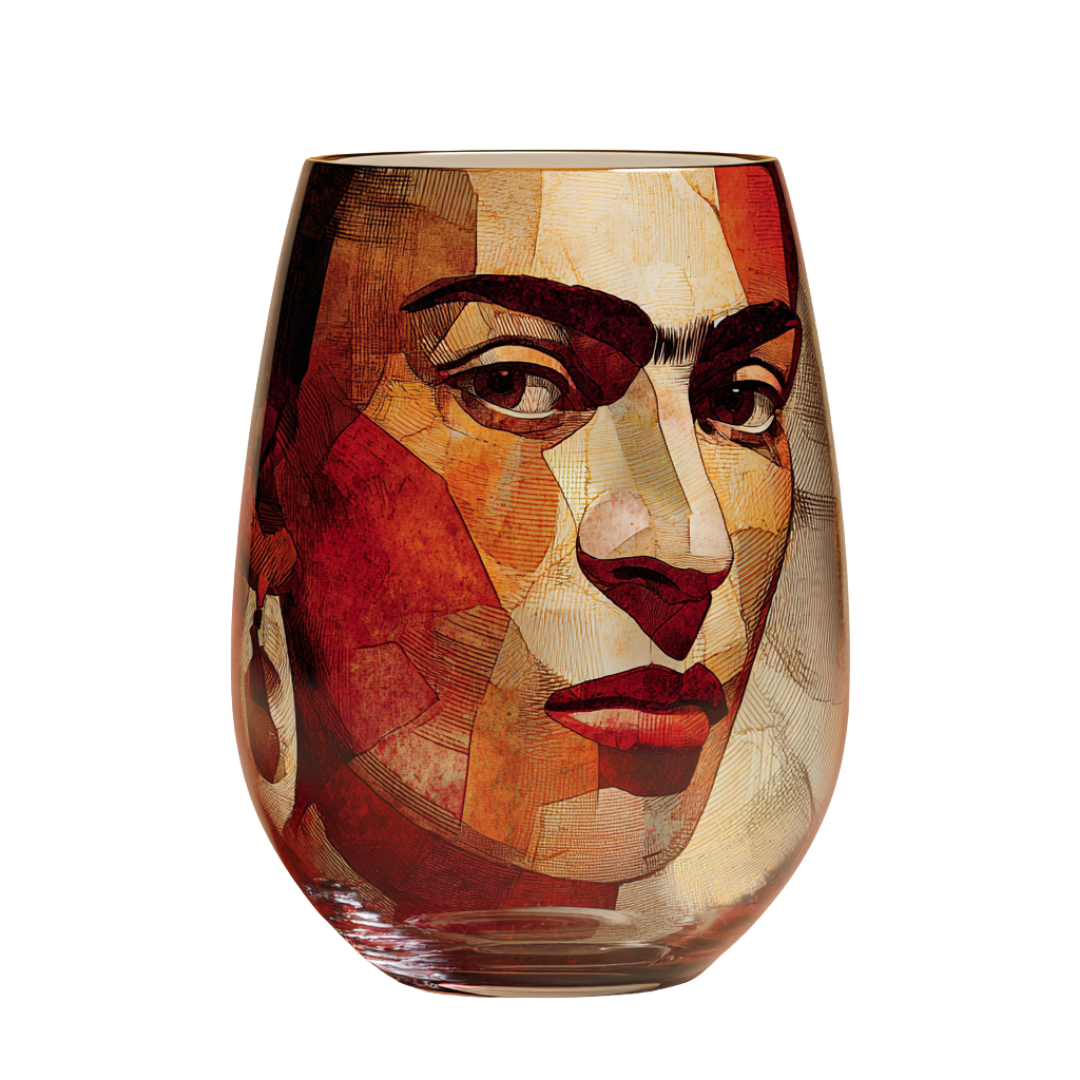 'Ember Visage' Stemless Wine Glasses