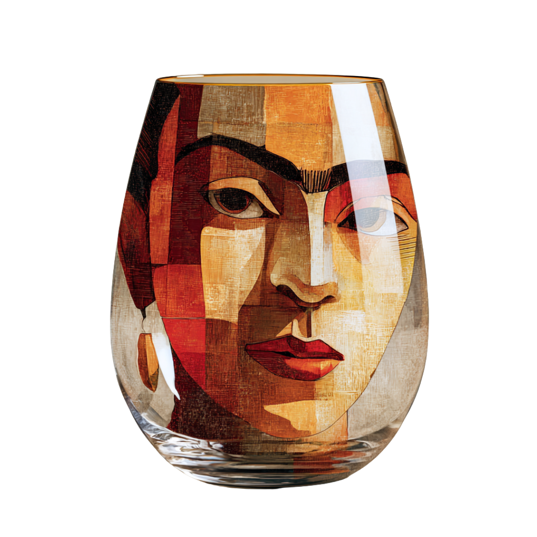 'Ember Visage' Stemless Wine Glasses