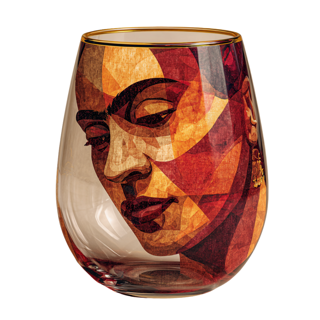 'Ember Visage' Stemless Wine Glasses