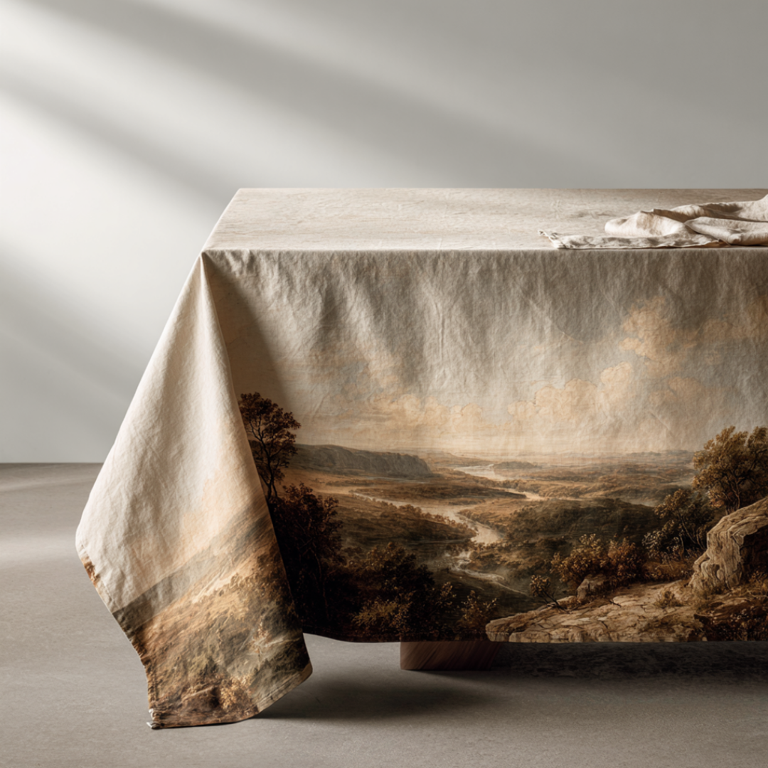 'Timeless Paysage' Coated Tablecloth