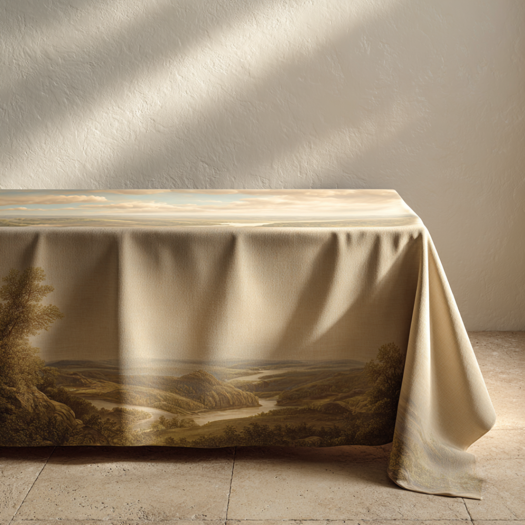 'Timeless Paysage' Coated Tablecloth
