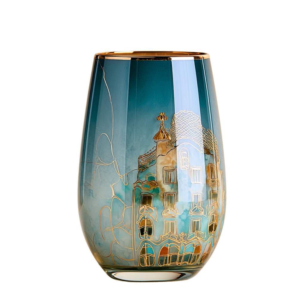 'Gaudí Eternal Facade' Stemless Wine Glass