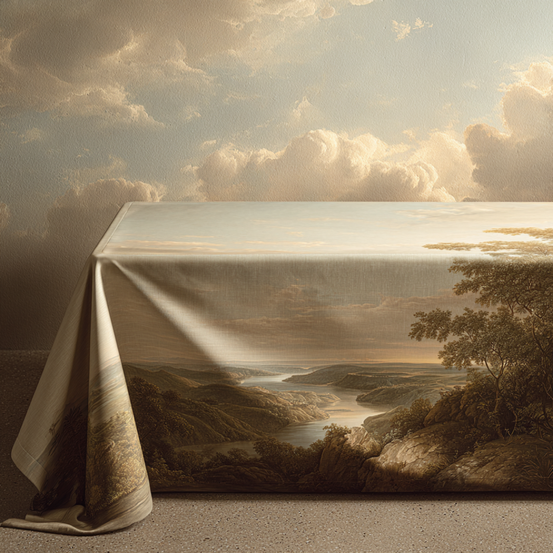 'Timeless Paysage' Coated Tablecloth