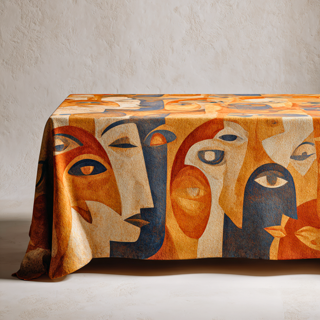 'Prism Portraits' Coated Tablecloth