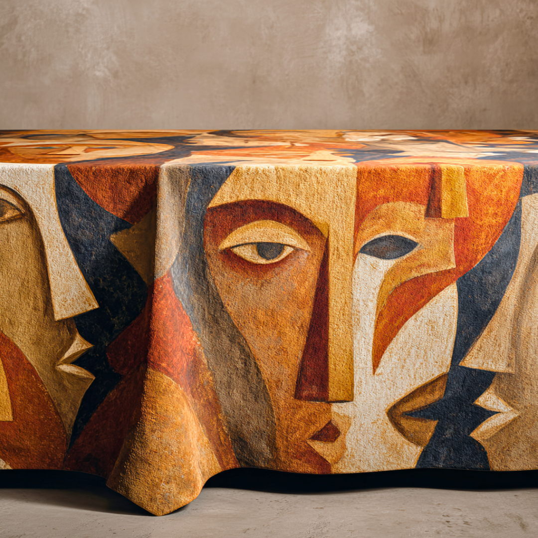 'Prism Portraits' Coated Tablecloth