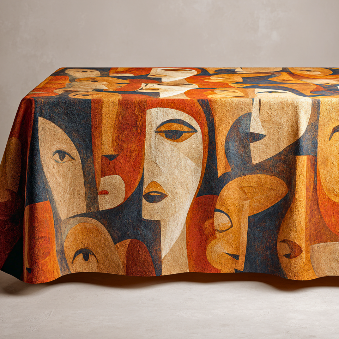 'Prism Portraits' Coated Tablecloth