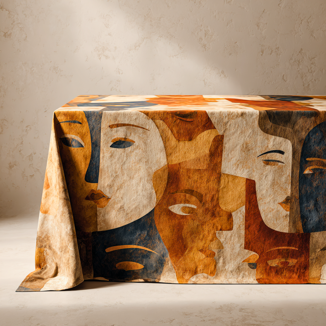 'Prism Portraits' Coated Tablecloth