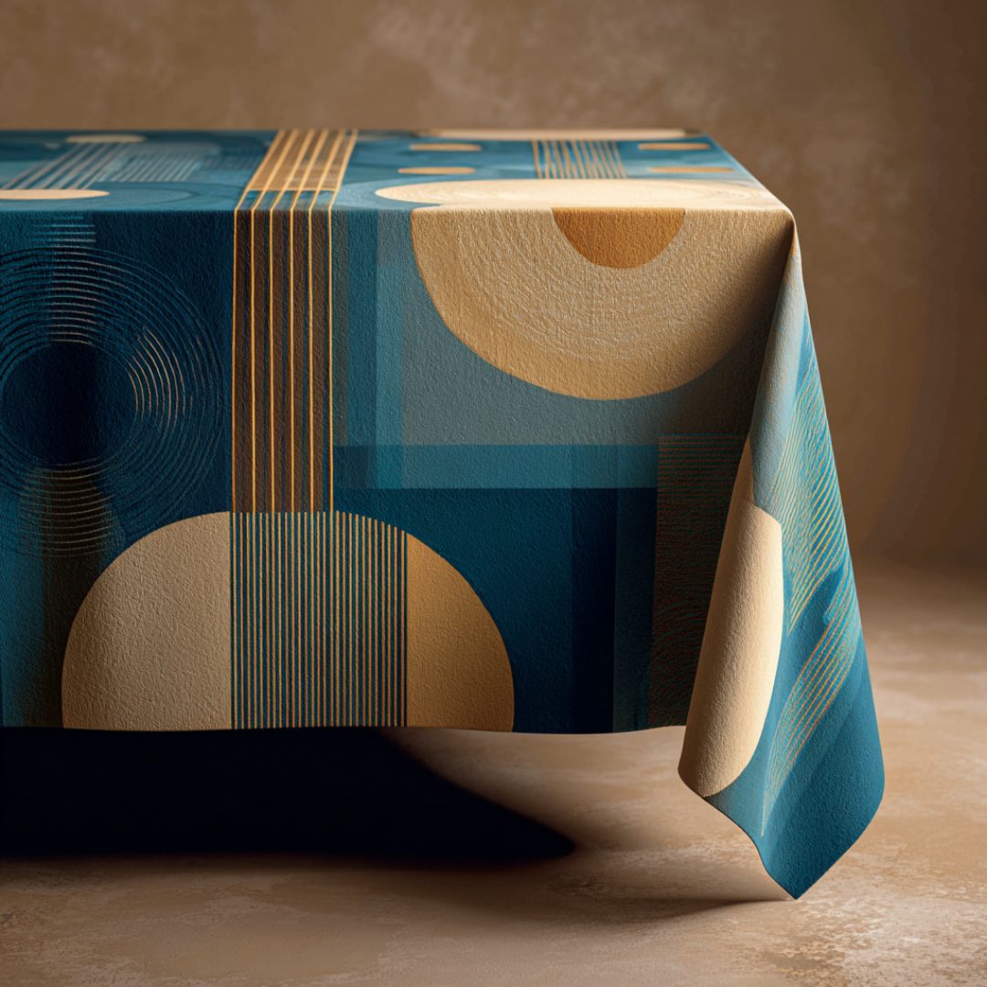 'Melody Lines' Coated Tablecloth
