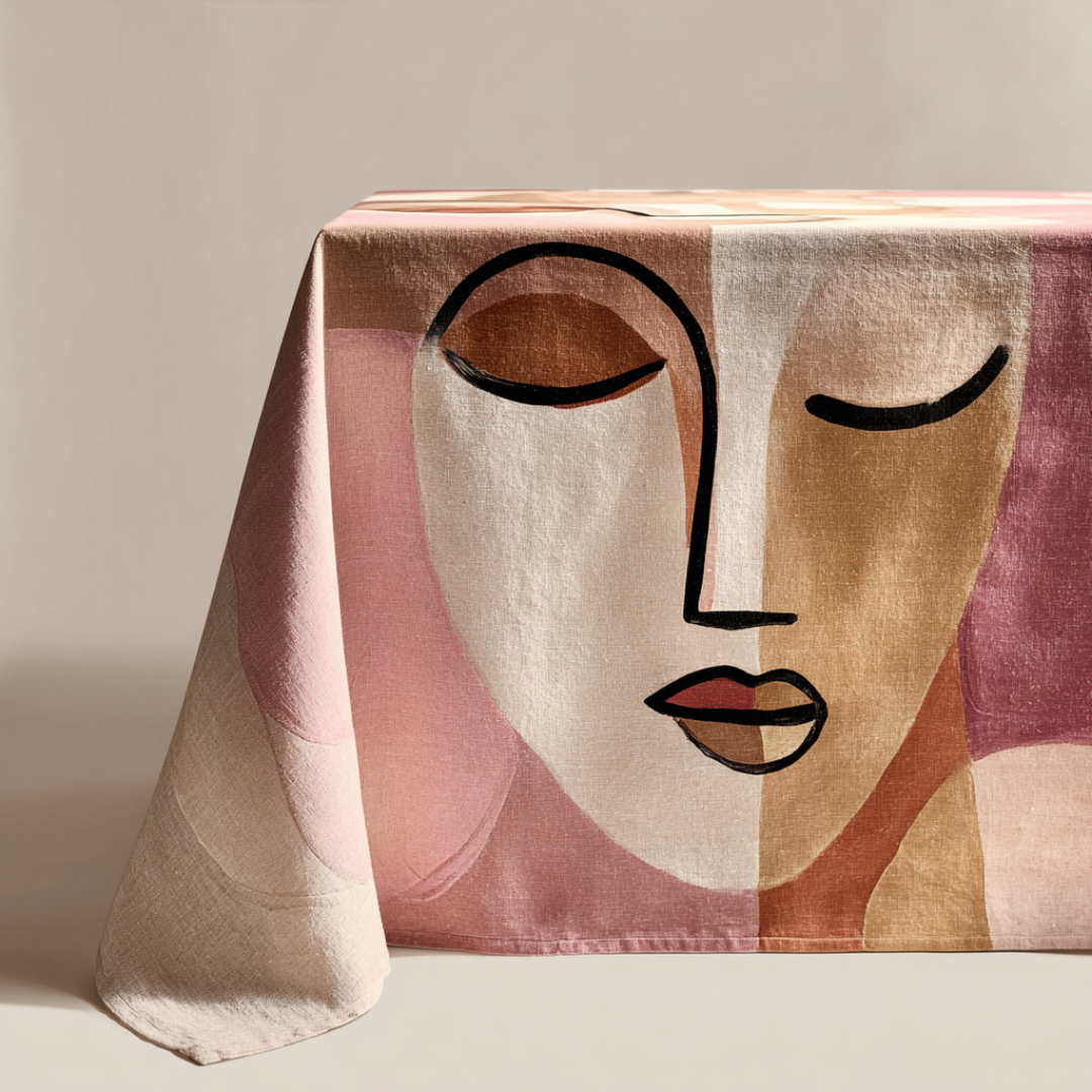'Cherry Muse' Coated Tablecloth