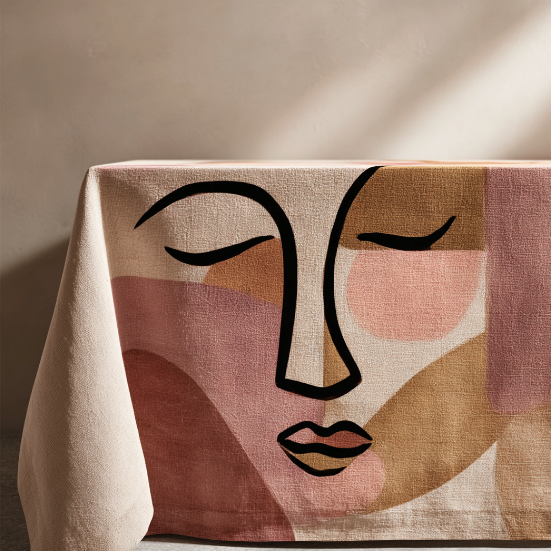 'Cherry Muse' Coated Tablecloth