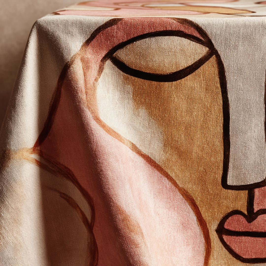 'Gold Contour' Coated Tablecloth