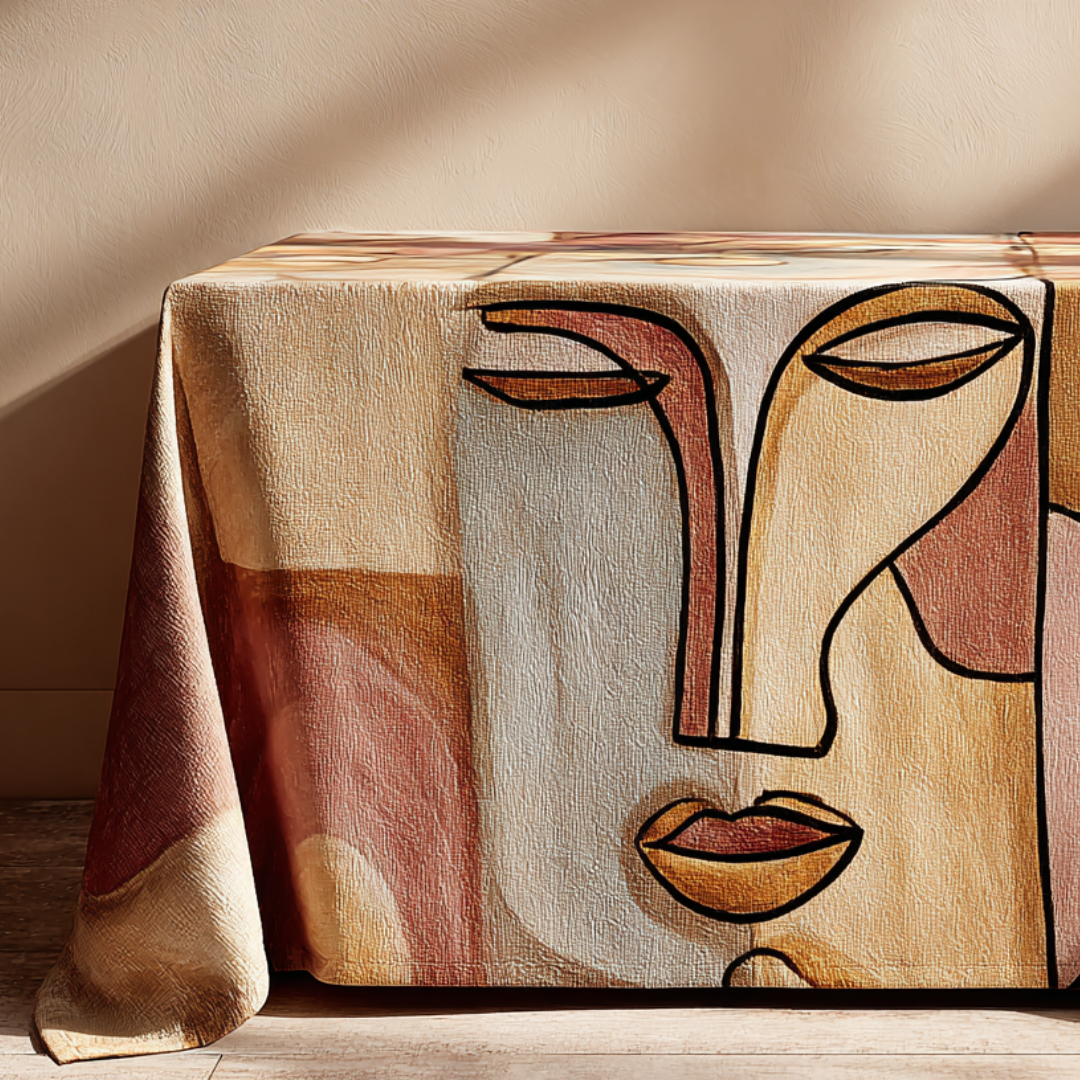 'Gold Contour' Coated Tablecloth
