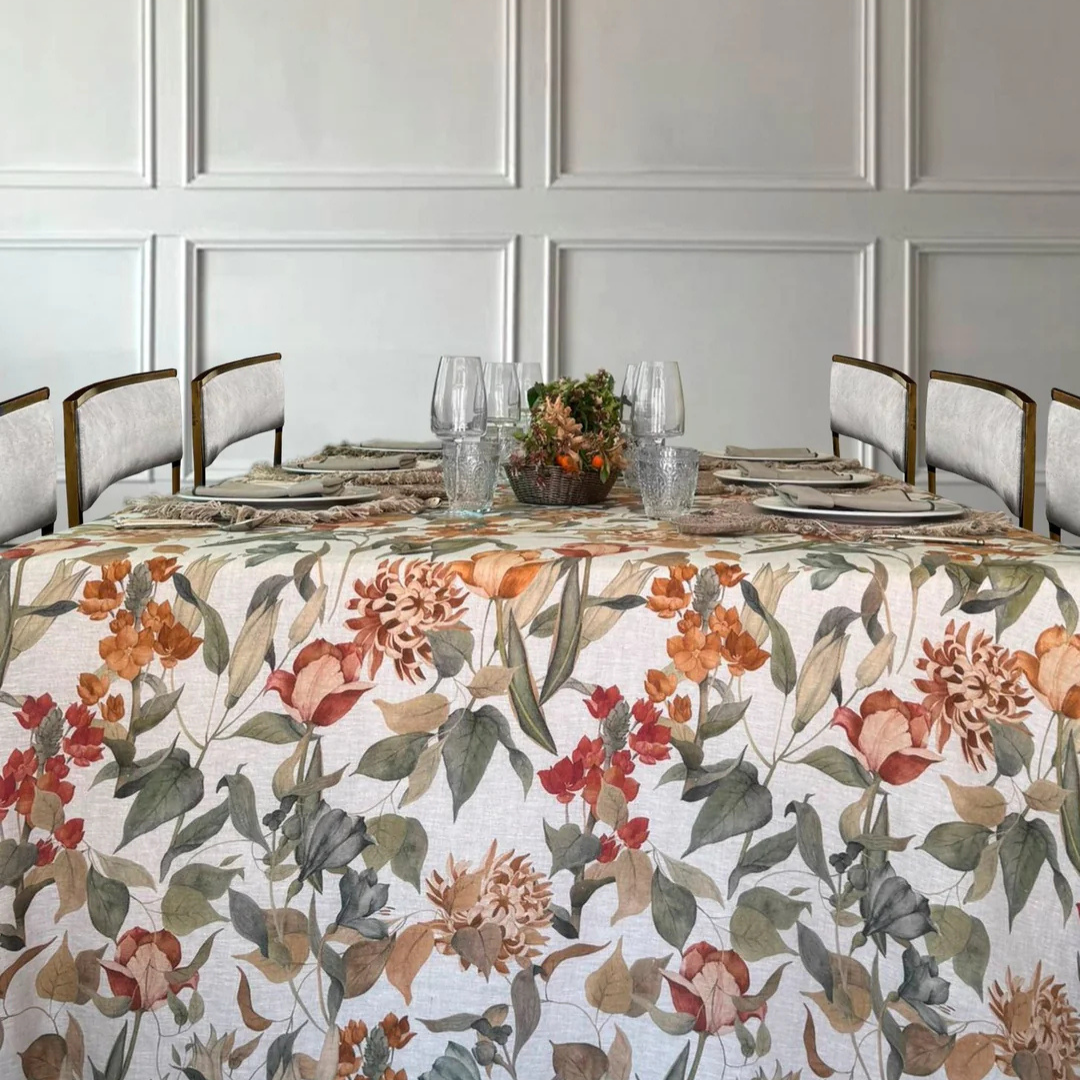 ‘Brume d'Or’ Linen Tablecloth