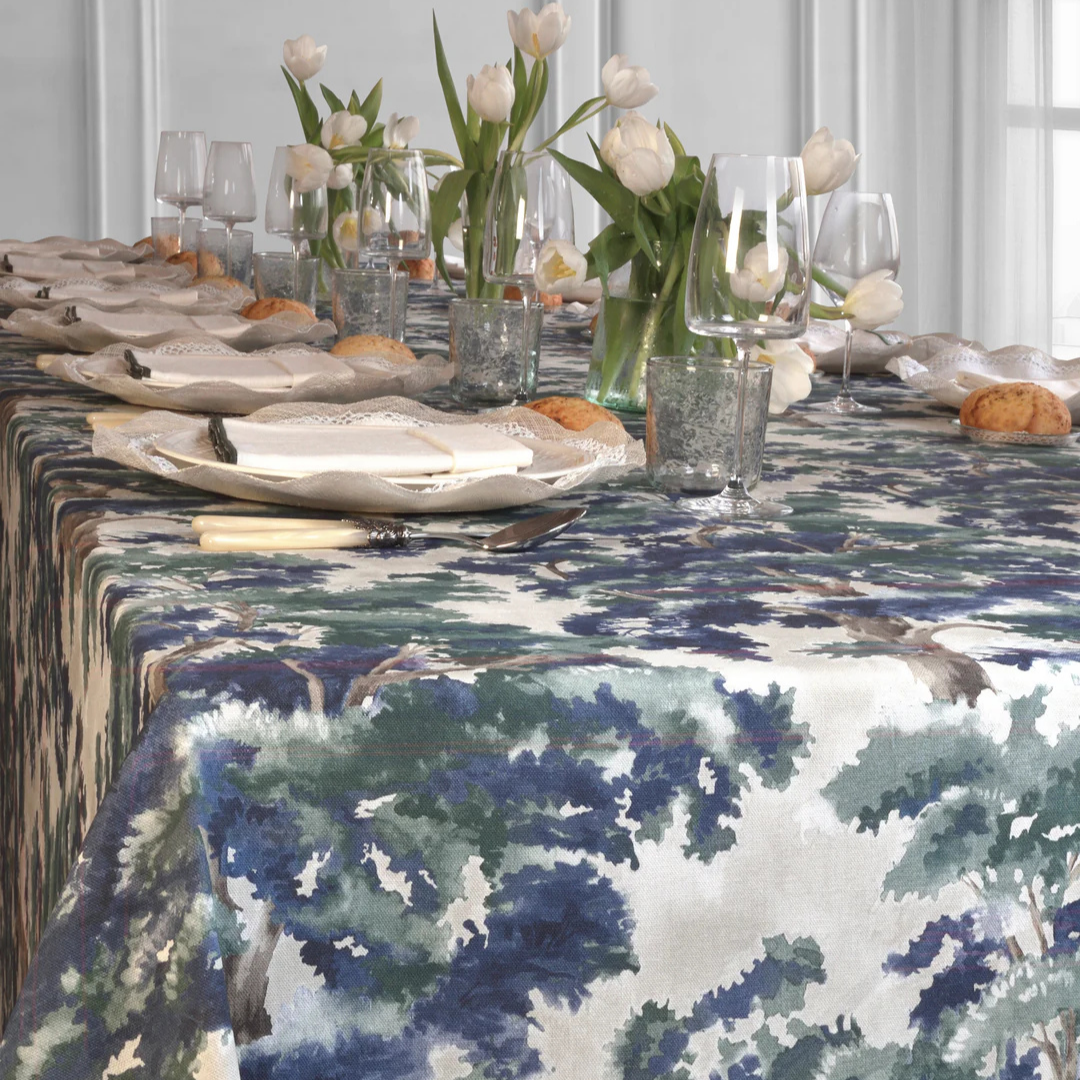 ‘La Forêt Blue’ Tablecloth