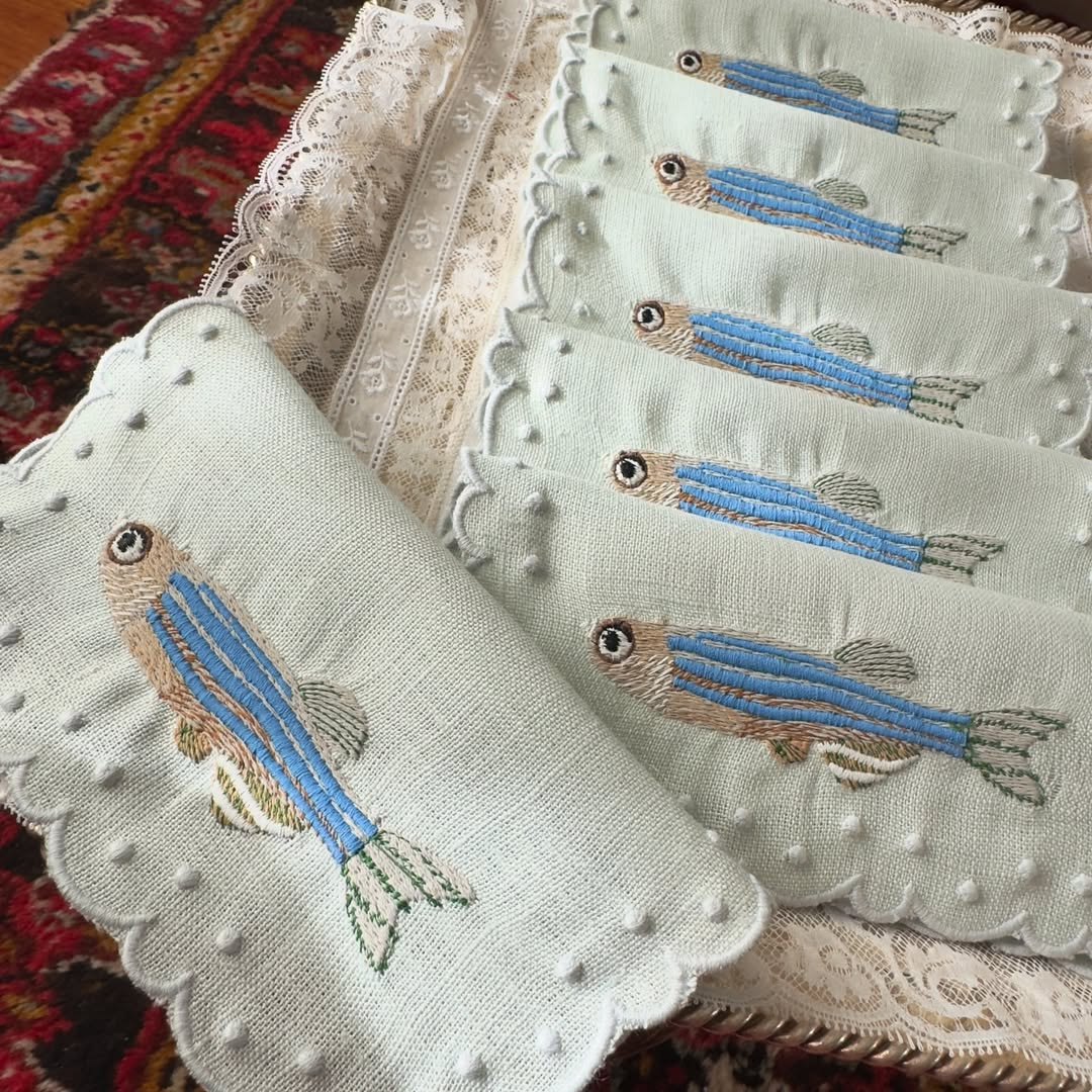 ‘Blue Sardine’ Napkin