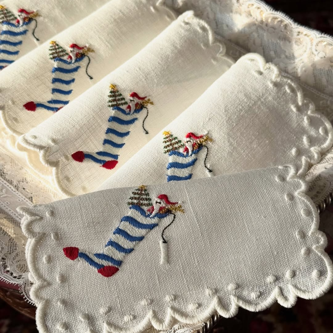 ‘Christmas Stoking’ Napkin