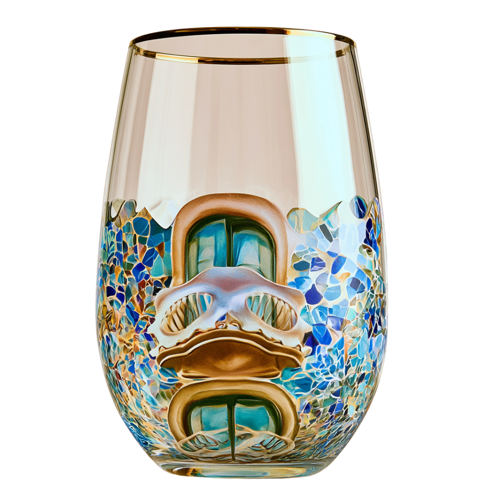 'Gaudí Eternal Facade' Stemless Wine Glass