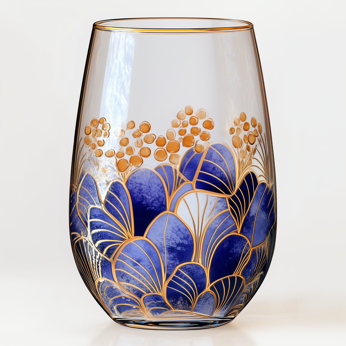 ‘Golden Echoes’ Stemless Wine Glass
