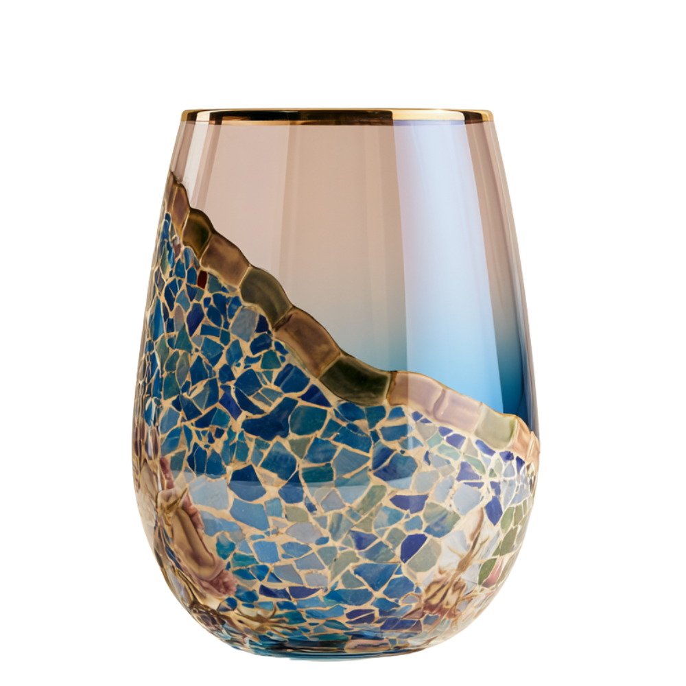 'Gaudí Eternal Facade' Stemless Wine Glass