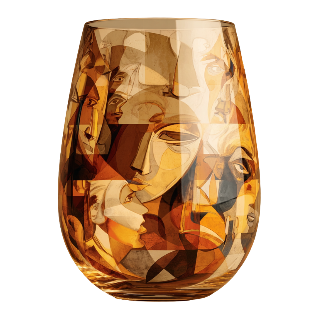 'Eternal Echoes' Stemless Wine Glasses