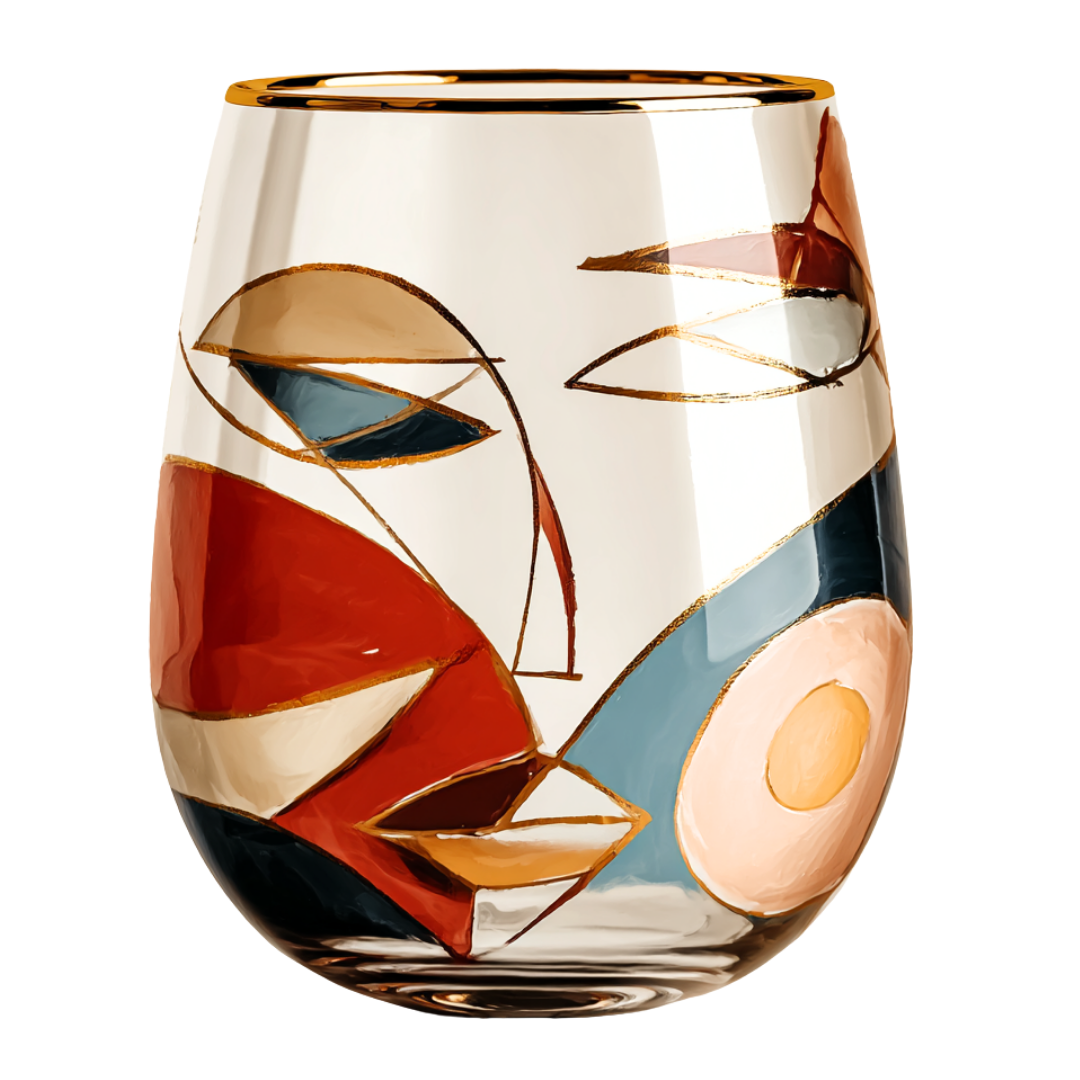 'Terra Visage' Stemless Wine Glasses