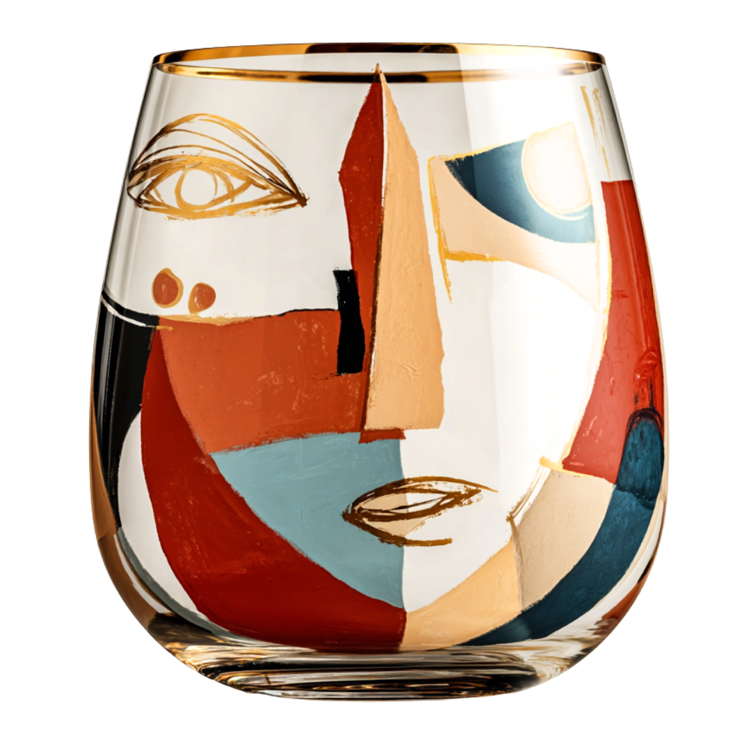 'Terra Visage' Stemless Wine Glasses