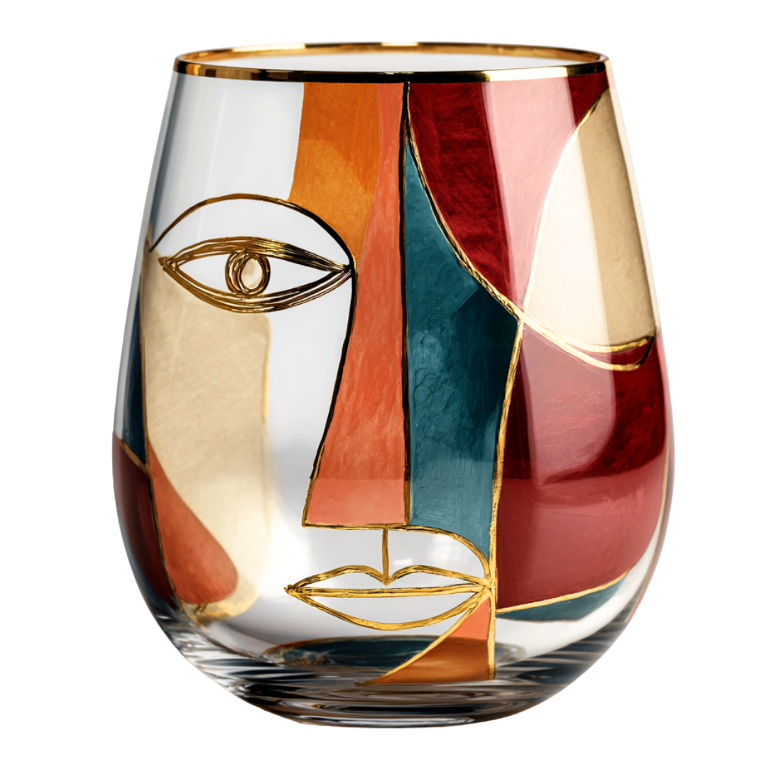 'Terra Visage' Stemless Wine Glasses