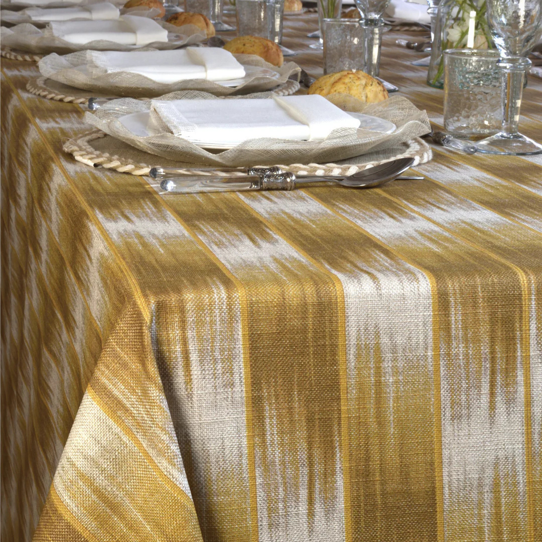 'Biarritz Yellow' Coated Tablecloth